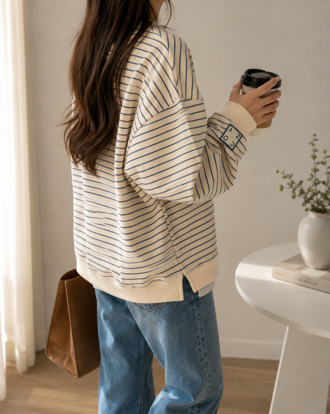 Comfortabel Gestreept Sweatshirt voor Dames