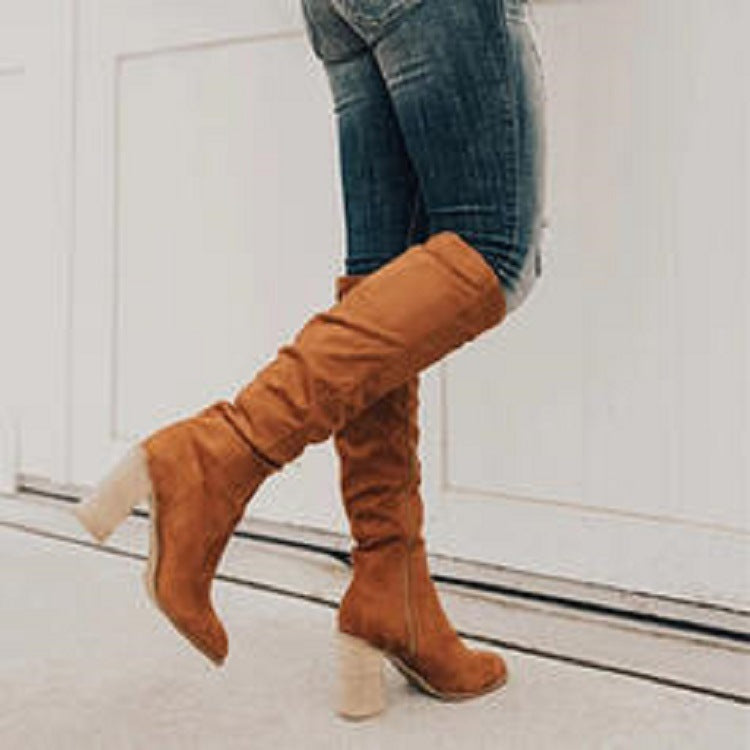 Beige hoge laarsjes