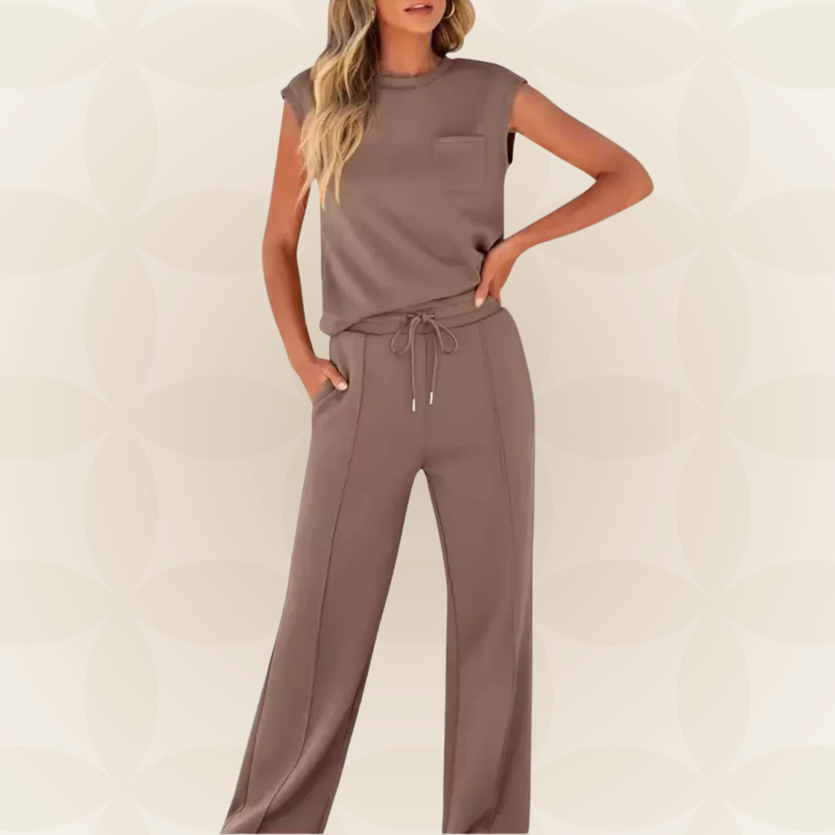 Dames Casual Set – Geschikt voor Zomer, Met Korte Mouwen en Elastische Taille