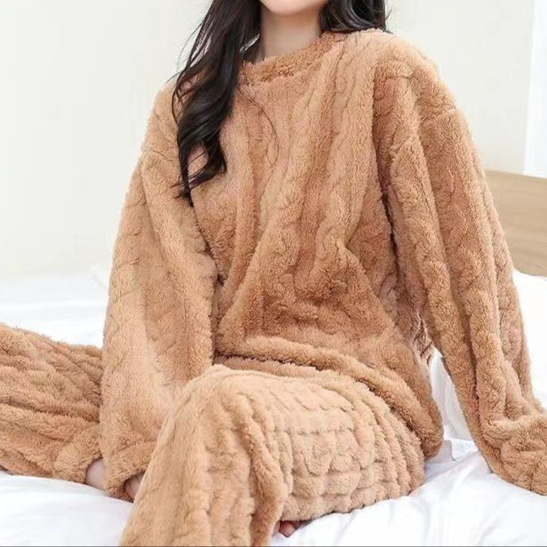 Dames Pyjamaset – Comfortabel, Effen, Geschikt voor Thuis en Ontspanning