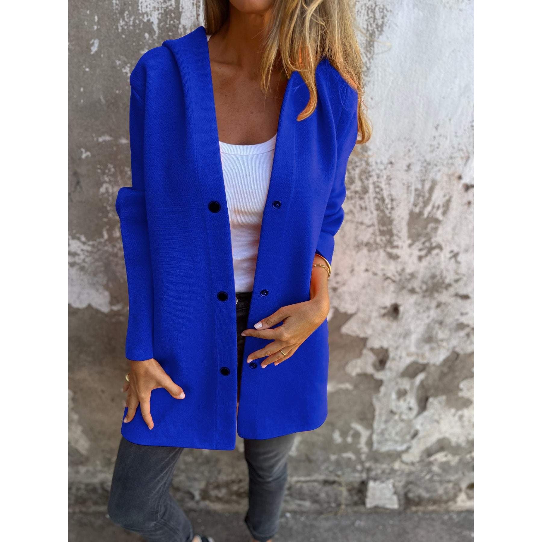 Vest met capuchon | Dames tussen jas/vest met strakke lijnen en tijdloos design