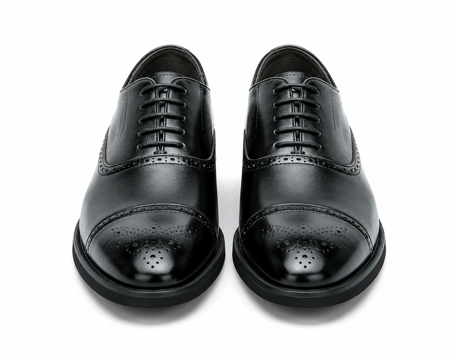 Heren Slim Fit Schoen – Klassiek Ontwerp met Vetersluiting voor Formele Gelegenheden