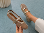 Dames Ballerina – Casual, Geschikt voor Lente en Zomer, Met Gespje en Comfortabele Pasvorm
