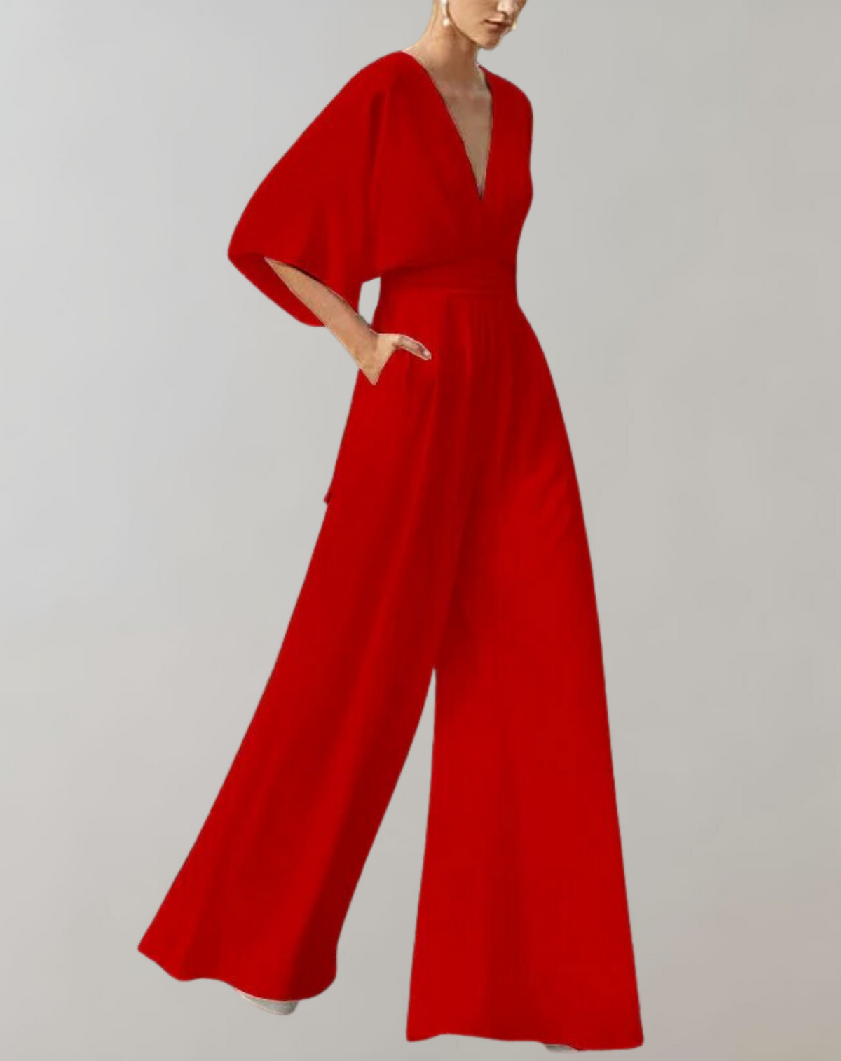 Dames Getailleerde Jumpsuit – Geschikt voor Feest en Avondkleding, Met Wijde Pijpen