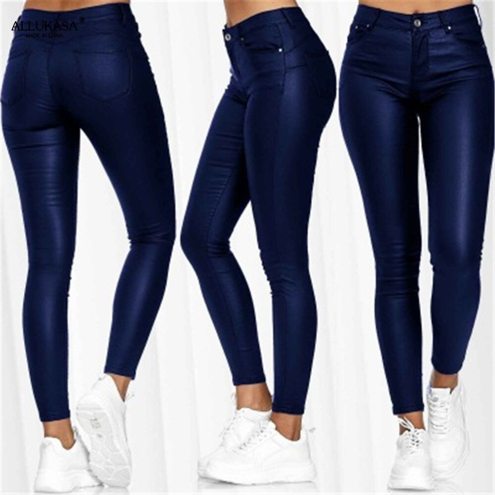 Jeltje | Dames Lederbroek – High-Waist Stretch met figuurvormende pasvorm