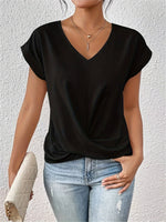 Dames Slim Fit T-shirt – Casual met V-hals voor Dagelijks Gebruik