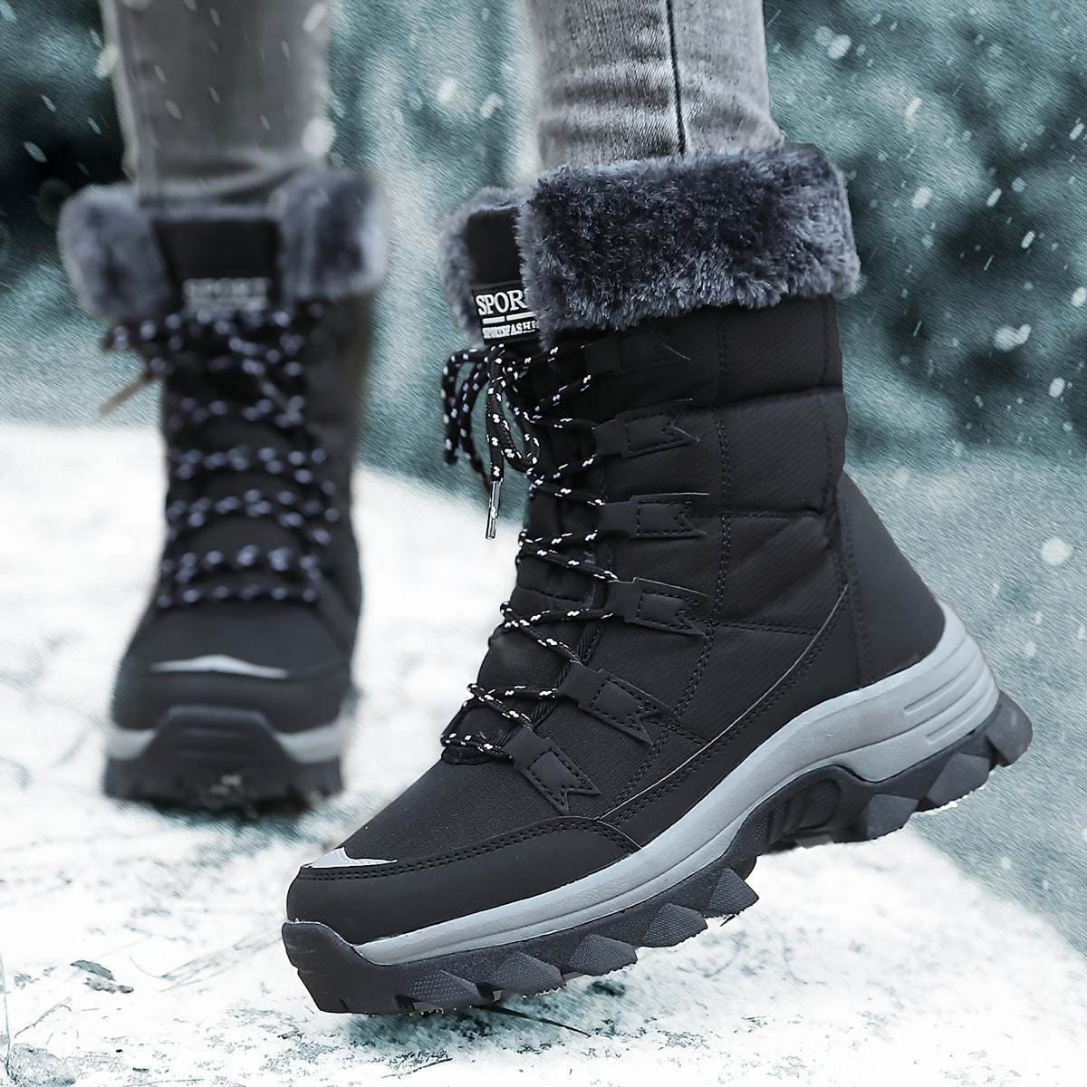 Dames Waterdichte Winterlaarzen – Warm, Casual voor Koude Dagen