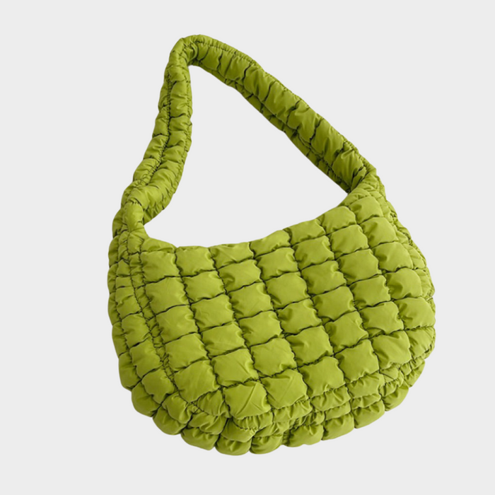 Stijlvolle effen puffer schoudertas voor dames