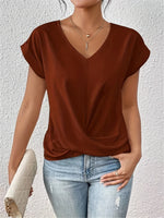 Dames Slim Fit T-shirt – Casual met V-hals voor Dagelijks Gebruik