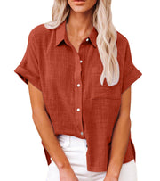 Dames Oversized Blouse – Geschikt voor Lente en Zomer, Casual Gebruik