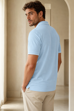 Heren Slim Fit Polo – Casual voor Dagelijks Gebruik, Met Knopen en Korte Mouwen