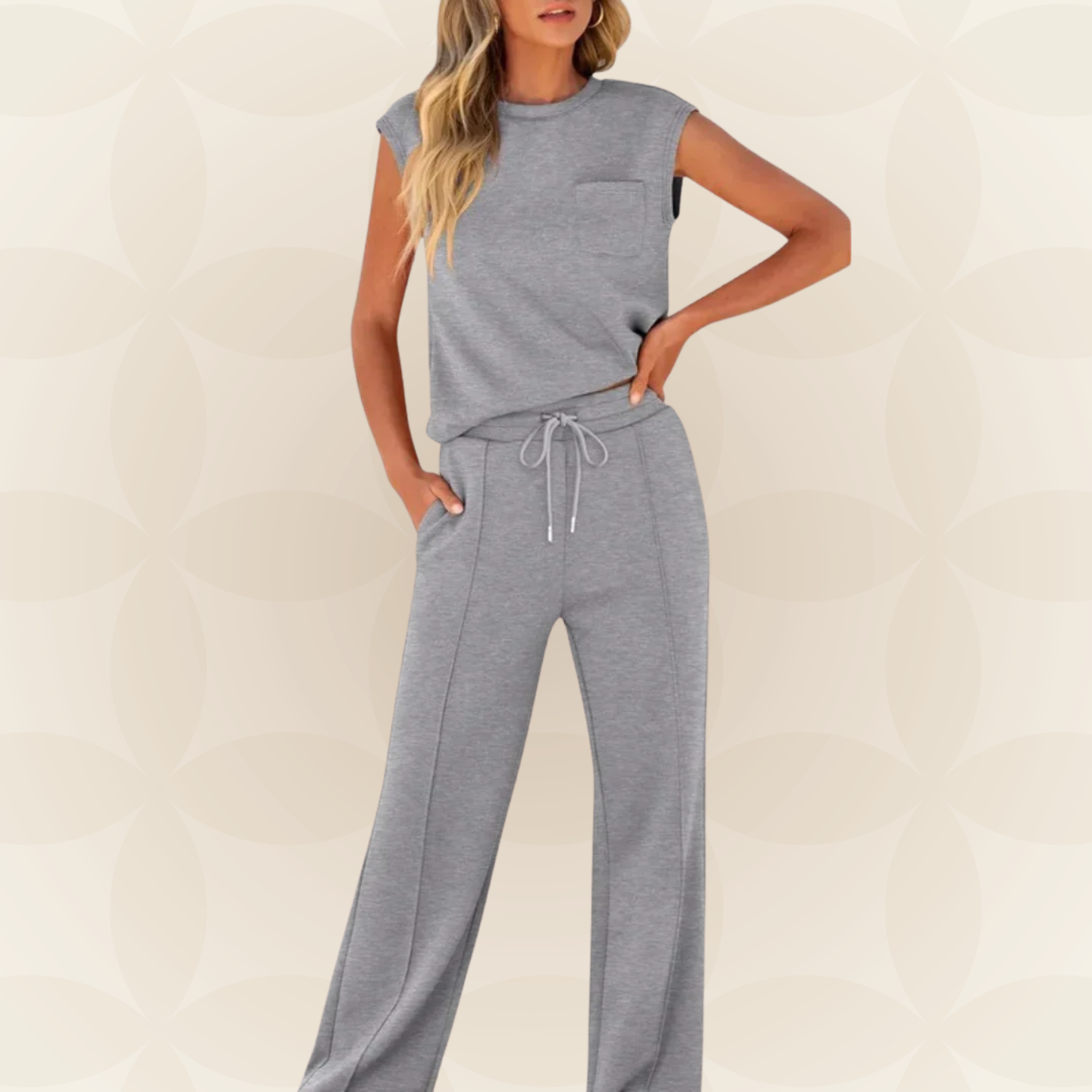 Dames Casual Set – Geschikt voor Zomer, Met Korte Mouwen en Elastische Taille
