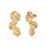 DILA - Gouden oorbellen voor dames met sculpturale vorm en elegante statement-look