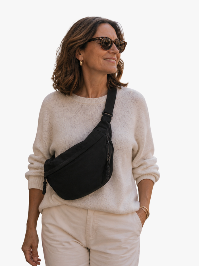 Dames Crossbodytas Nylon met Meerdere Ritsvakken