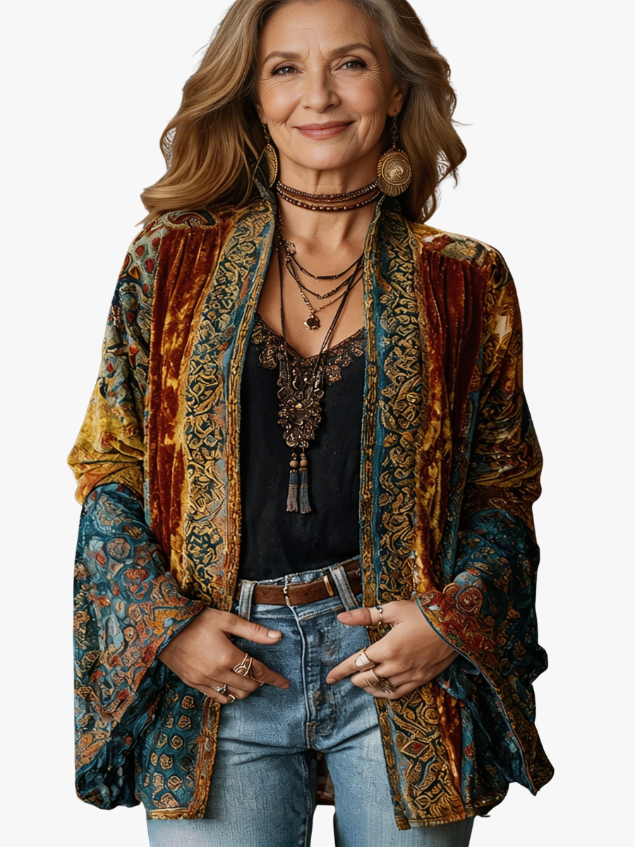 Petra - Flanel Boho-jas voor vrouwen