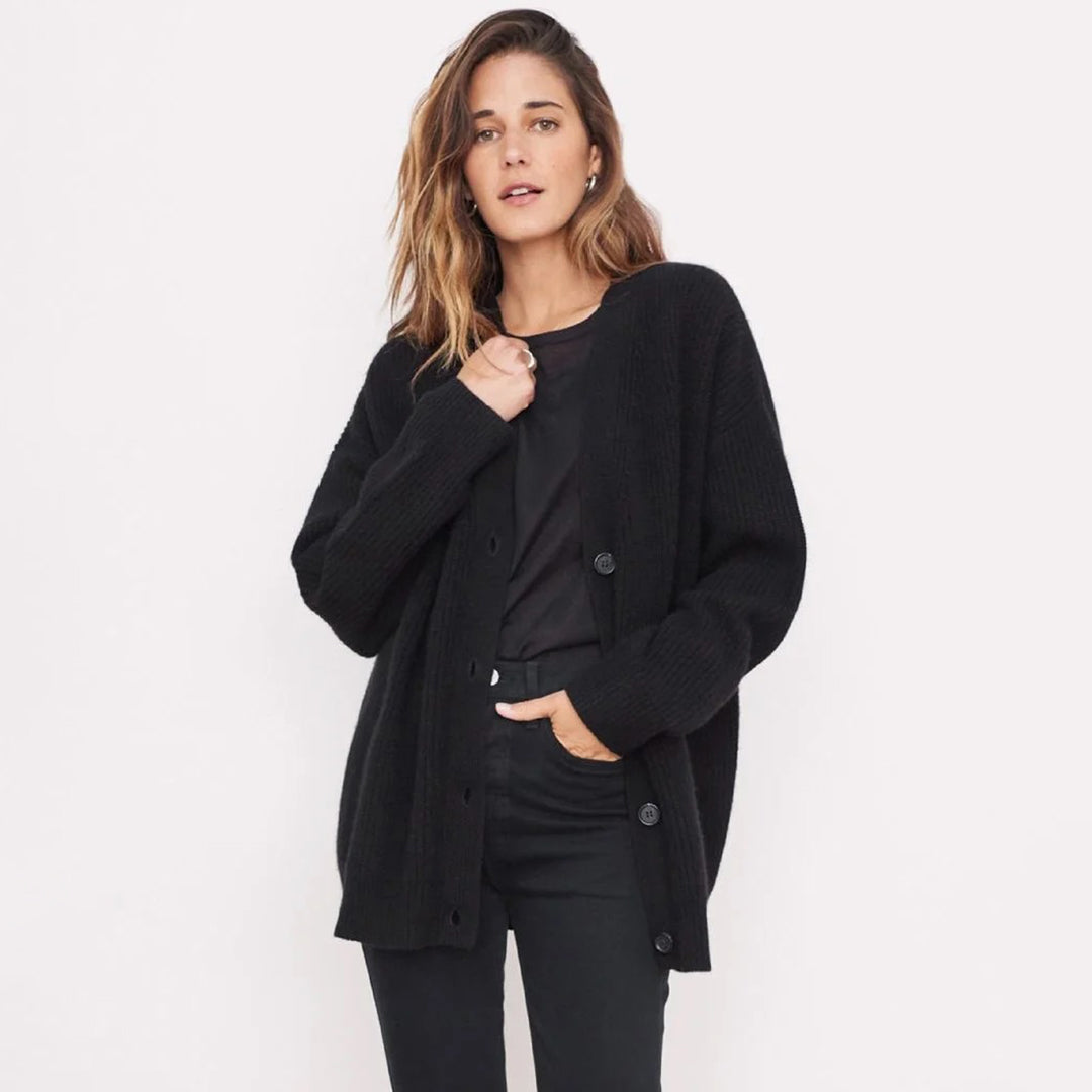 Gina Dames Vest | Zachte Wolmix , Oversized Zwart Vest Dames