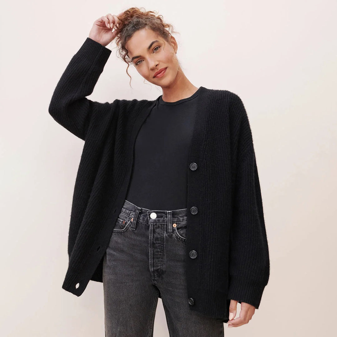 Gina Dames Vest | Zachte Wolmix , Oversized Zwart Vest Dames