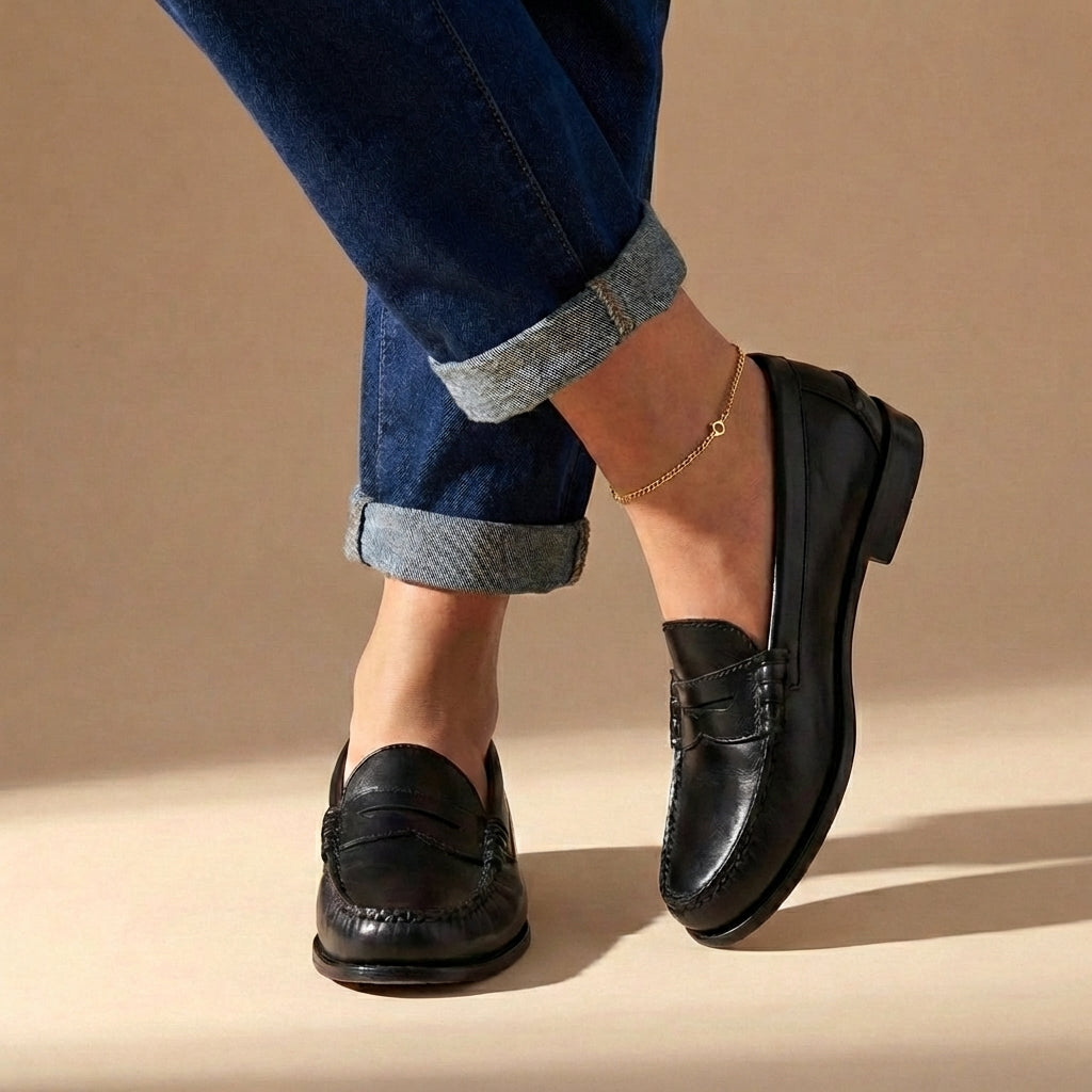 Dames Penny Loafers – Ronde Neus, Geschikt voor Casual en Dagelijks Gebruik