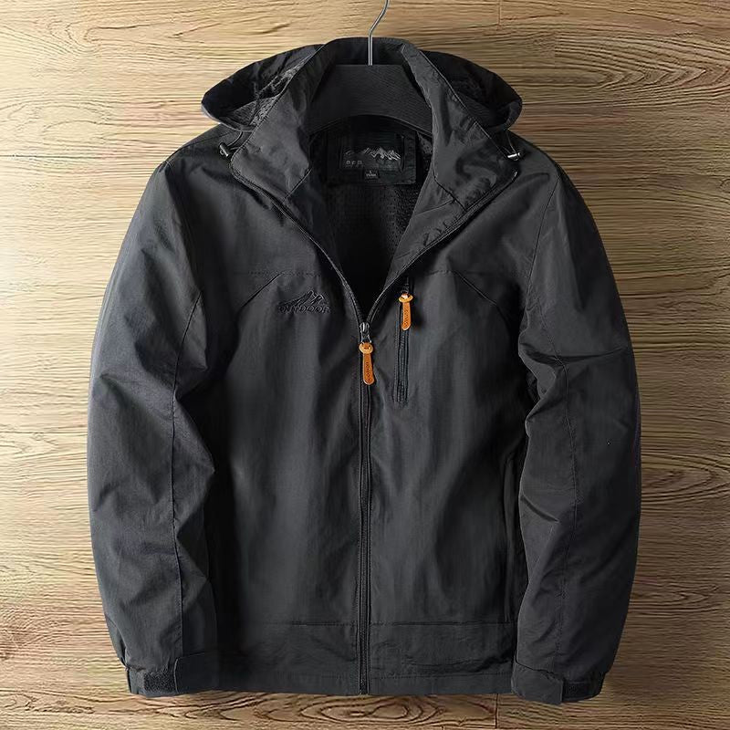 Heren Windjack met Capuchon - Lichtgewicht Zomerjas Full-Zip
