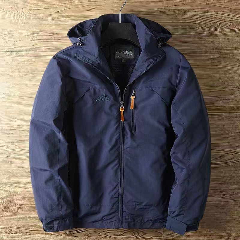 Heren Windjack met Capuchon - Lichtgewicht Zomerjas Full-Zip