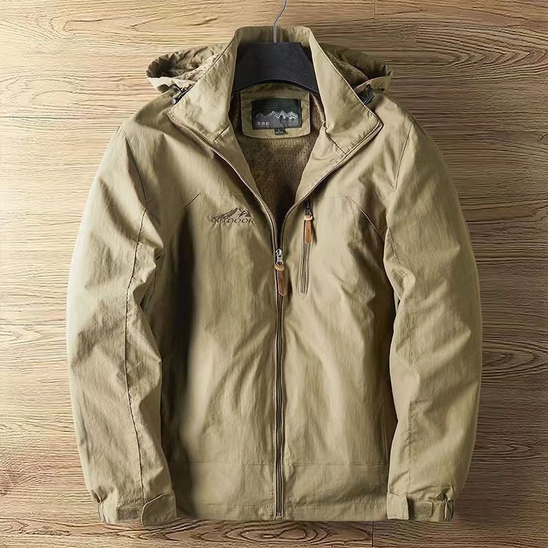 Heren Windjack met Capuchon - Lichtgewicht Zomerjas Full-Zip