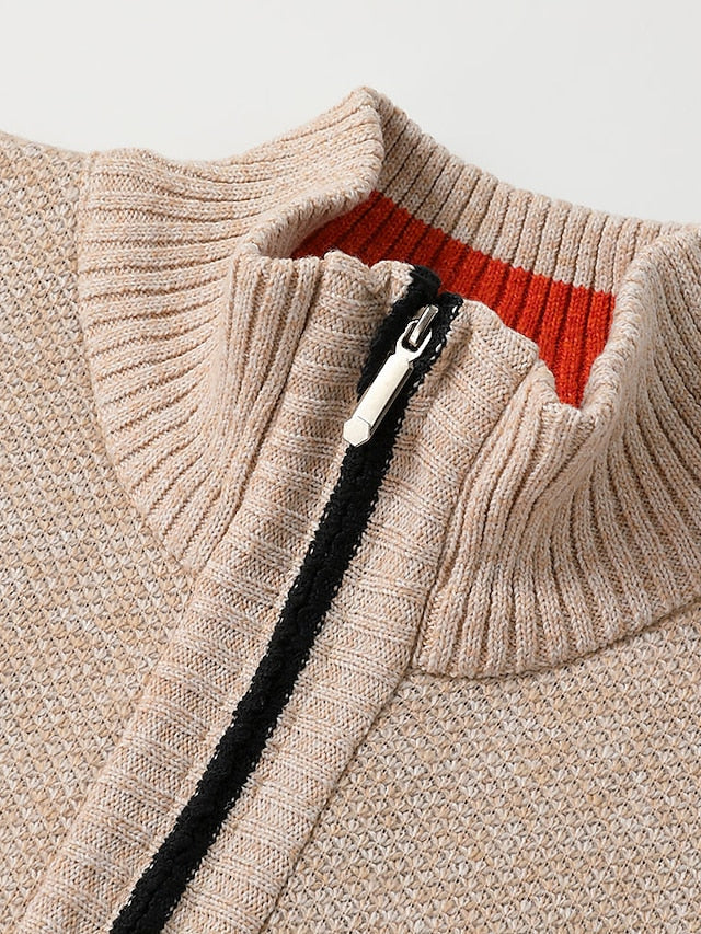 Liam Zip-Up Cardigan | Een comfortabele, stijlvolle zip-up jack met praktische ritssluiting