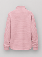 Dames Trui met Korte Rits - Geribbelde Ottoman Pullover