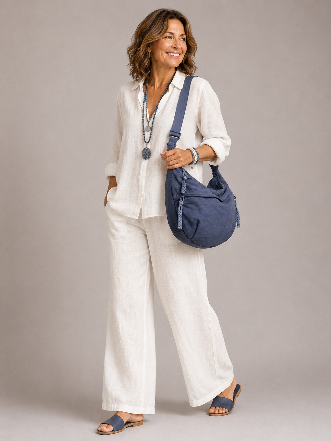 Dames Crossbodytas Nylon met Meerdere Ritsvakken