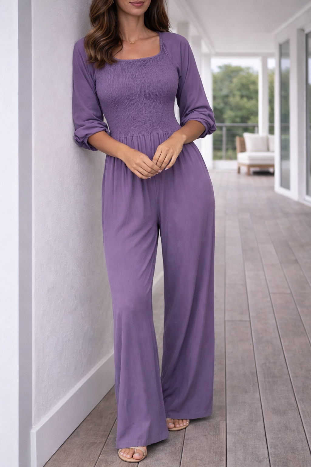 Dames Oversized Jumpsuit – Met Lange Mouwen en Wijde Pijpen, Geschikt voor Zomer en Casual Gebruik