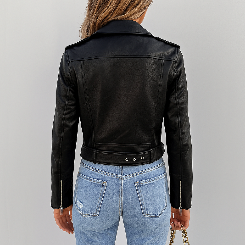 Dames Slim Fit Jas – Met Rits, Geschikt voor Lente en Herfst