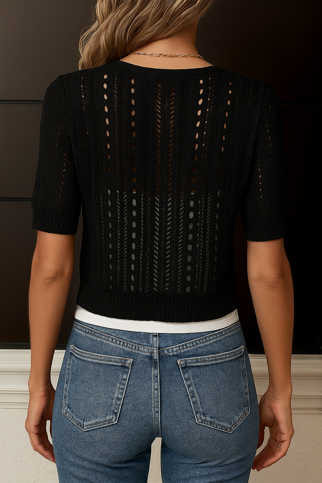 Dames Oversized Cardigan – Opengewerkt, Geschikt voor Lente en Zomer
