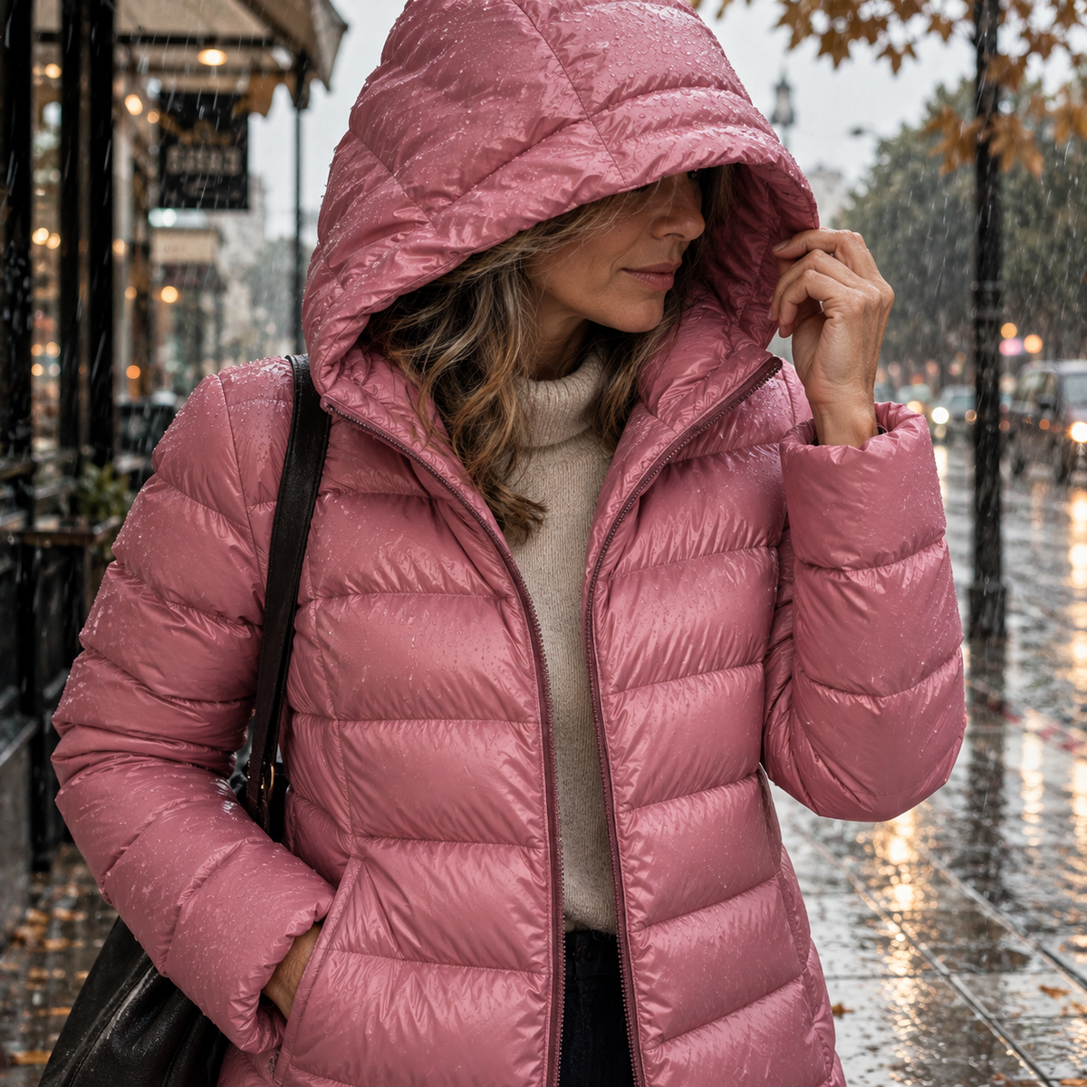 Charlotte – Elegante Lange Gewatteerde Winterjas
