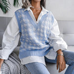 Dames Geruite Spencer – Lichtgewicht Katoen, Casual Vest voor Lente en Zomer