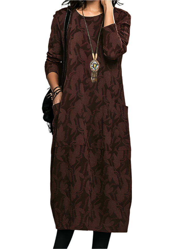 Winterjurk Dames, Elegant Design, Met Zakken, Warme stof