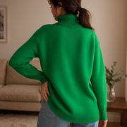 Dames Trui met Knopen – Effen Beige, Ronde Hals, Casual Knitwear voor Herfst en Winter