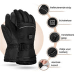 Dames Waterdichte Elektrisch Verwarmde Handschoenen – Zwart, Perfect voor Koude Weersomstandigheden en Buitenactiviteiten