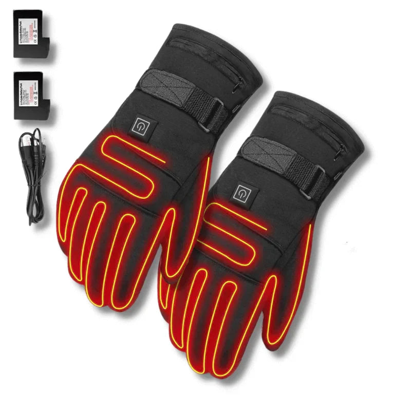 Dames Waterdichte Elektrisch Verwarmde Handschoenen – Zwart, Perfect voor Koude Weersomstandigheden en Buitenactiviteiten