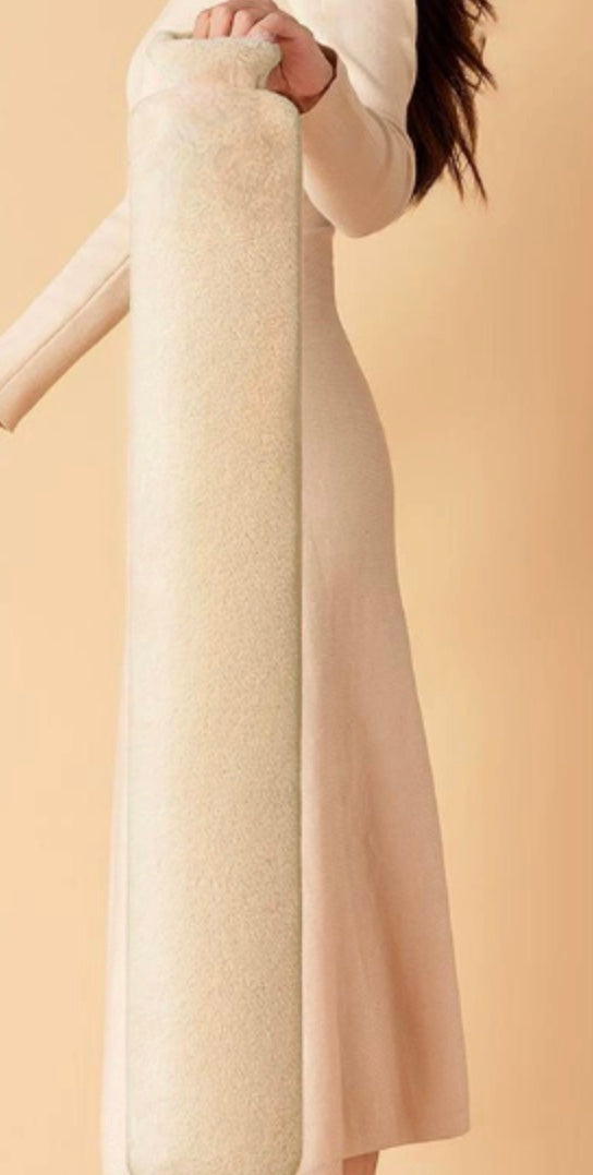 Lange warmwaterkruik | Extra lange kruik 72 cm met fluwelen hoes en 12 uur warmte
