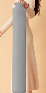 Lange warmwaterkruik | Extra lange kruik 72 cm met fluwelen hoes en 12 uur warmte