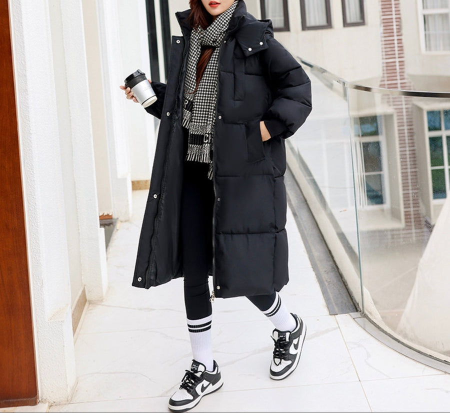 Lange Winterjas | Dames Winterjas met Capuchon en Gevoerd Isolerend Design