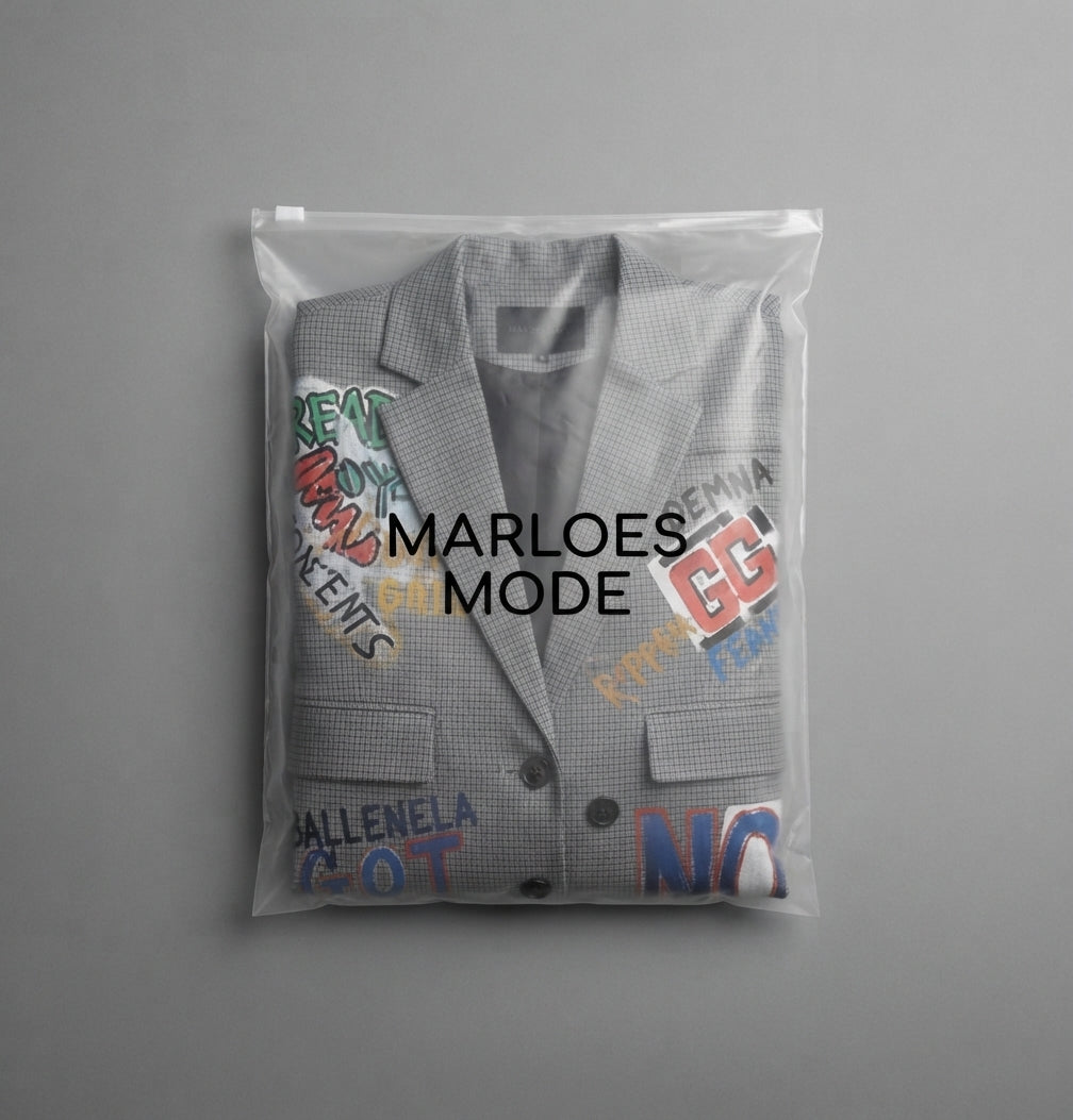 Mandy | Oversized damesblazer met tekst