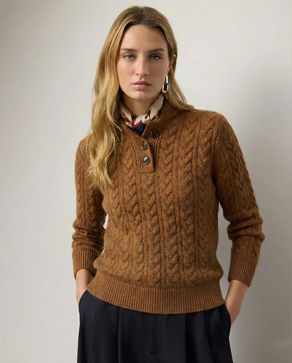 Arden | knoopvest van kasjmier