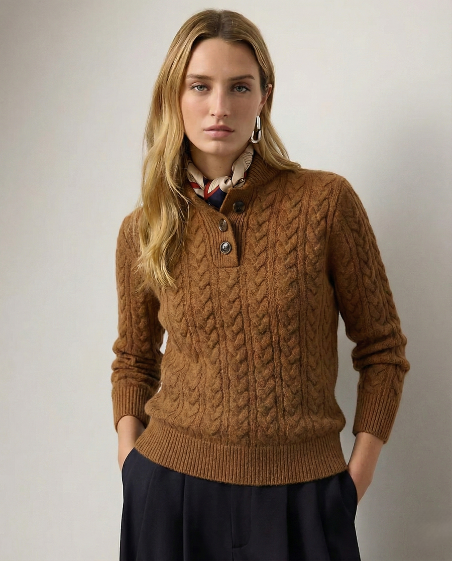 Arden | knoopvest van kasjmier