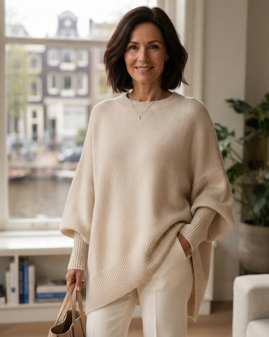 Marianne | Dames Oversized sweater met Vleermuismouwen