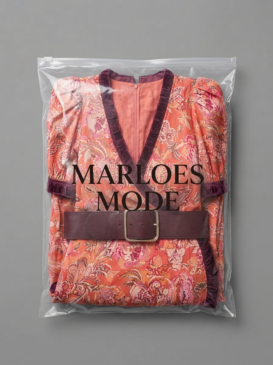 Mariëlle - Maxi Jurk met Bloemenprint en Strikceintuur bij Taille