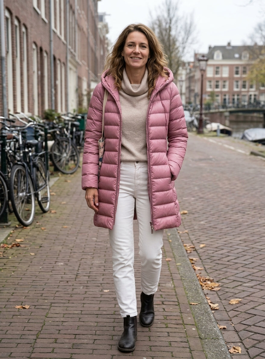 Charlotte – Elegante Lange Gewatteerde Winterjas