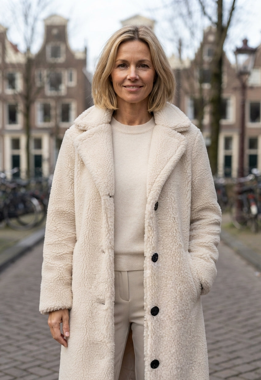 Teddy | Lange winterjas met luxe uitstraling en ultieme warmte