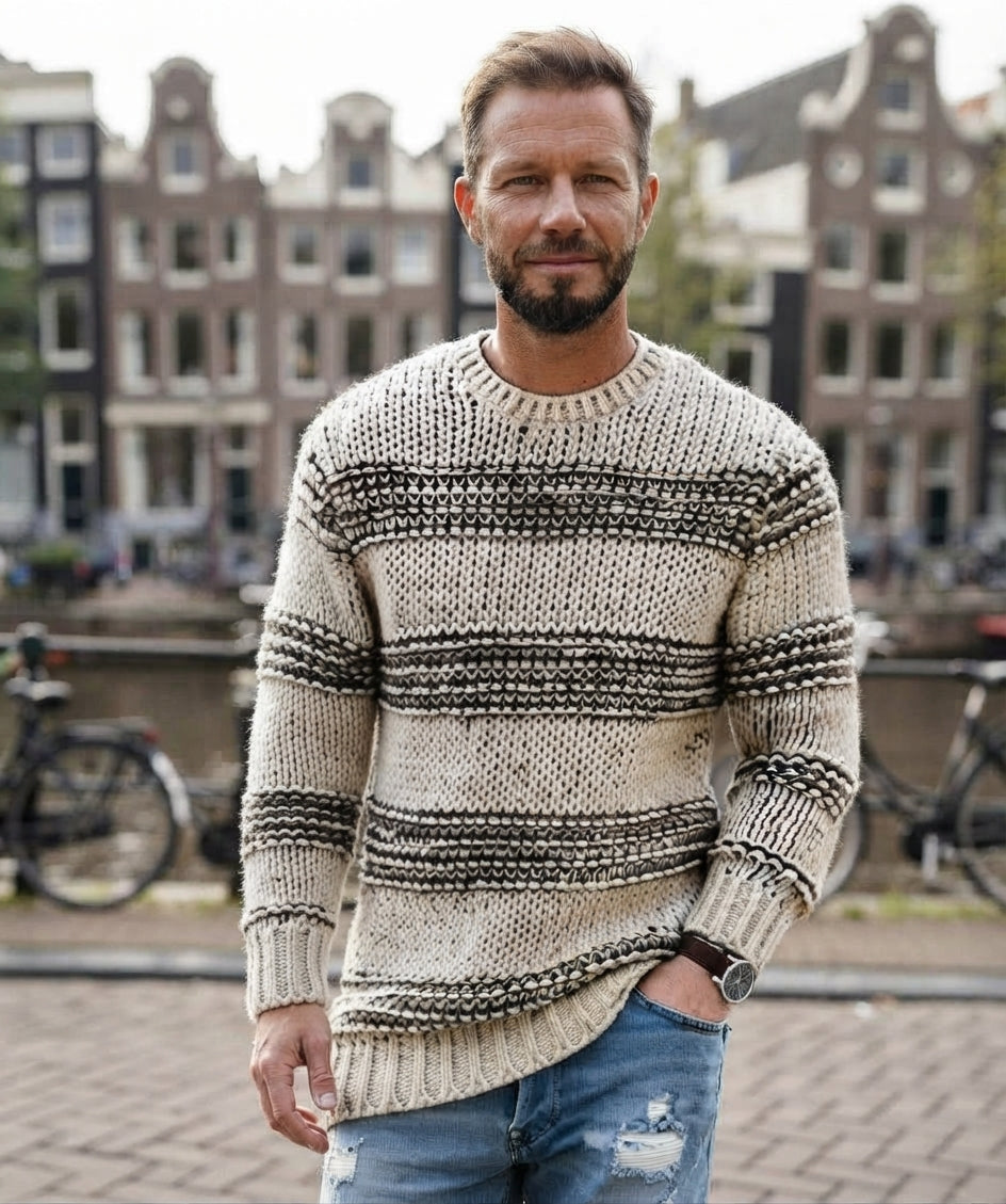 Sven - Modieuze Gestreepte Heren Trui