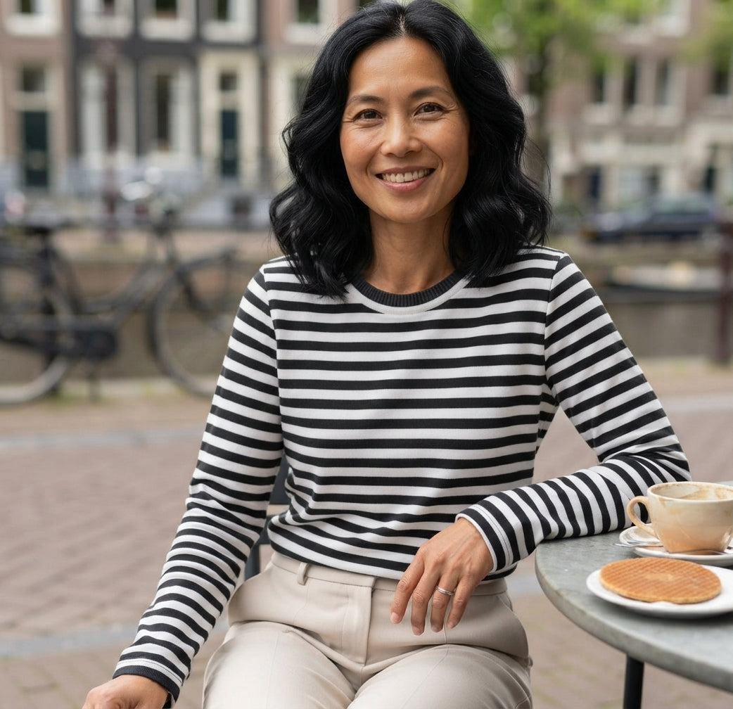 Isanoa - Gestreept en tijdloze longsleeve voor dames