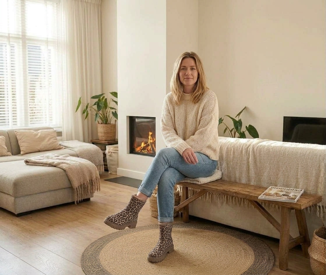 Kyra - Warme Laarzen met Luipaardprint en Pluche Voering
